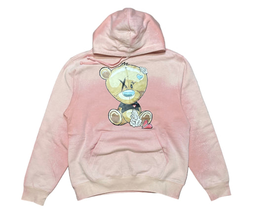 Ripped Bear Hoodie 2.0 Pink