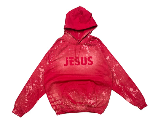 JESUS "Brick by Brick" Hoodie Red