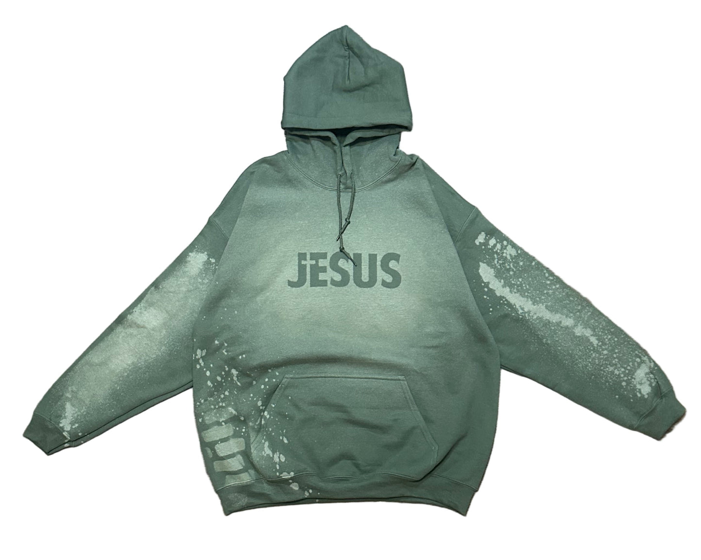 JESUS "Brick by Brick" Hoodie Army Green