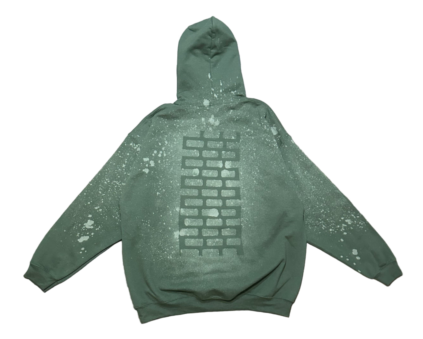 JESUS "Brick by Brick" Hoodie Army Green