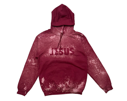 JESUS "Brick by Brick" Hoodie Maroon